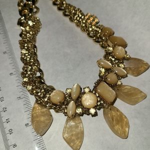 Stella & Dot Gold and gem encrusted Statement Neck